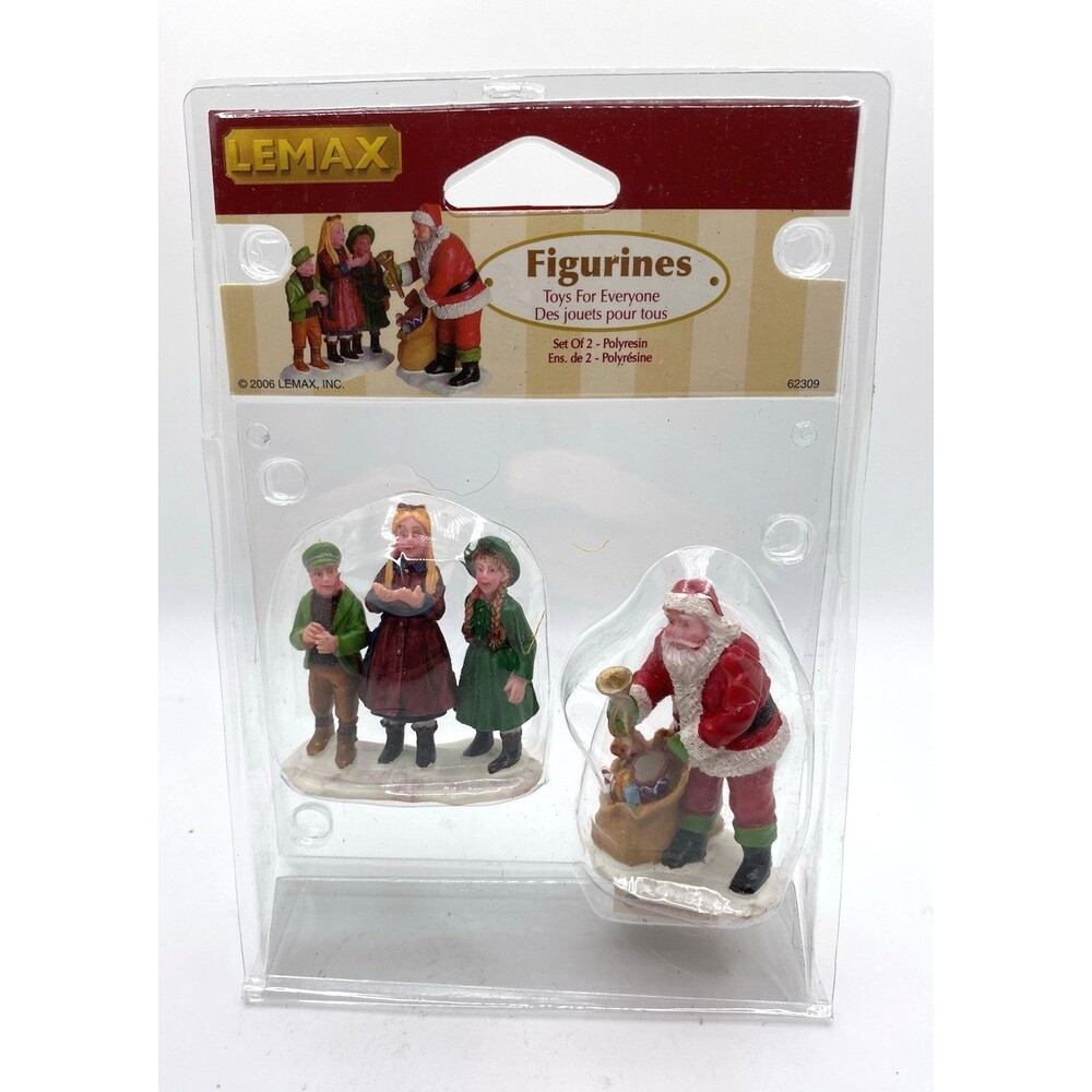 Vintage 2006 LEMAX Christmas Village Figurines TOYS FOR EVERYONE 62309 Santa NOS